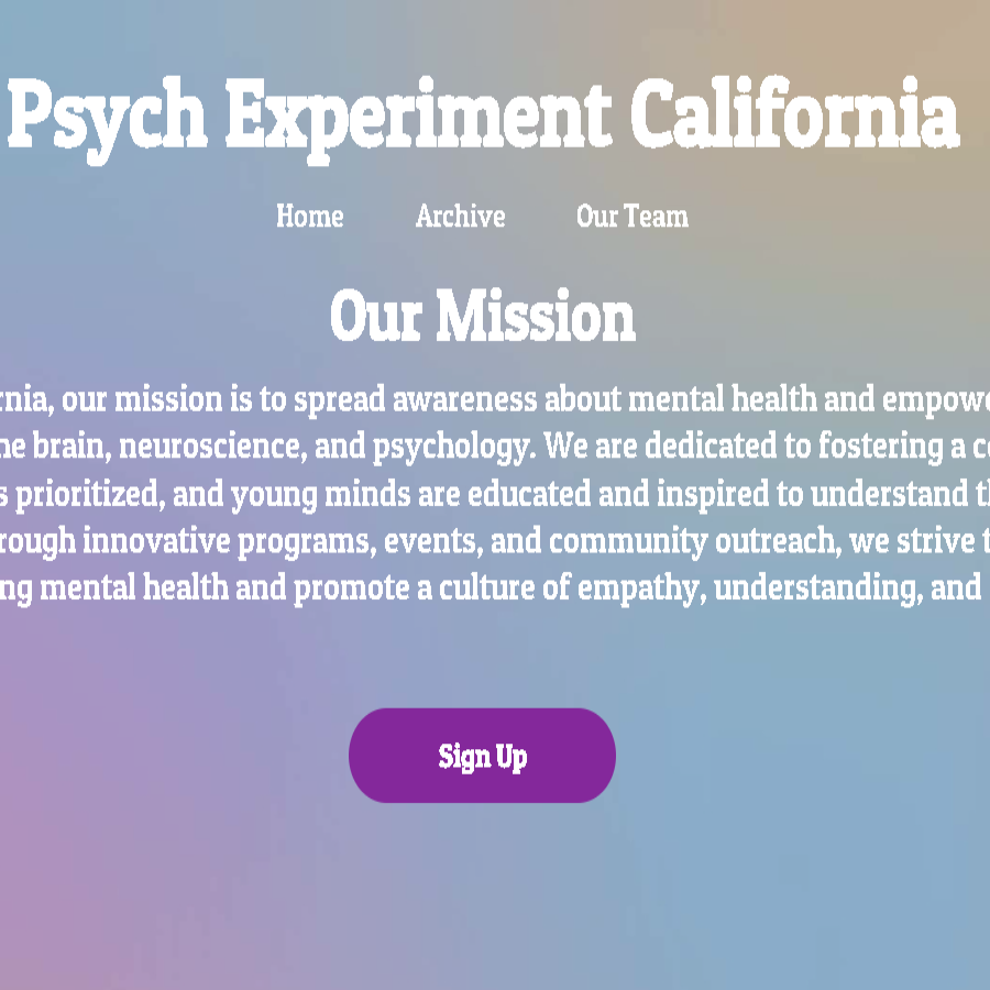 Psych Ex Cali website